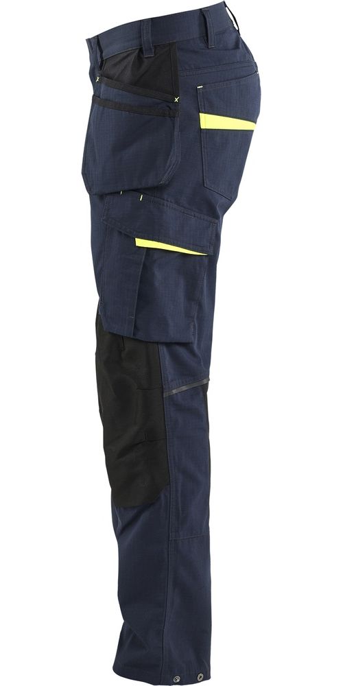 BlklderArbeitshoseServicemitStretchundWerkzeugtaschen14961330DunkelMarineblauHighVisGelb-C146