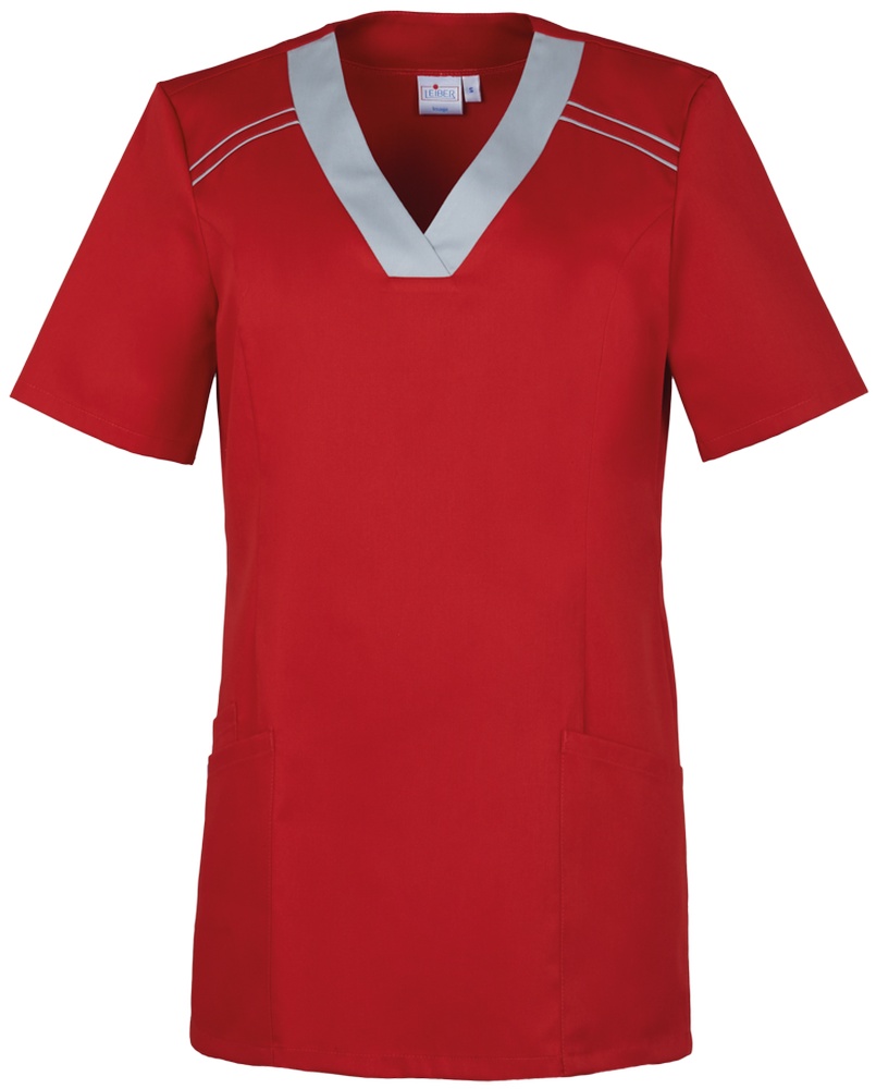 LeiberDamenSchlupfkasack08-2798RotSilbergrau-XS