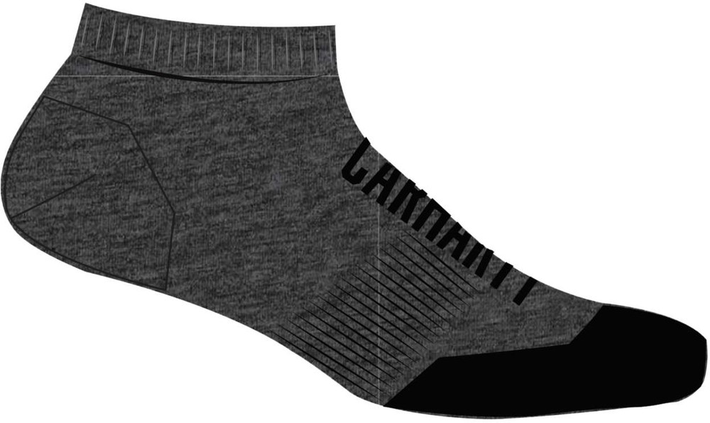 CarharttForceLogoLowCutSock3PackCarbonHeather