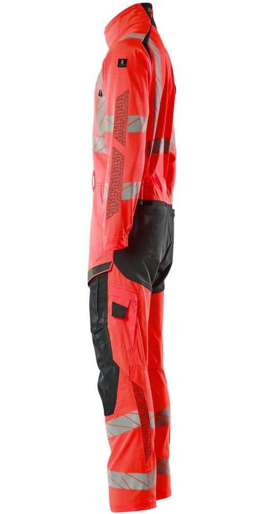 MascotOverallmitKnietaschenAccelerateSafe19519-236Hi-visRotSchwarzblau-XXL