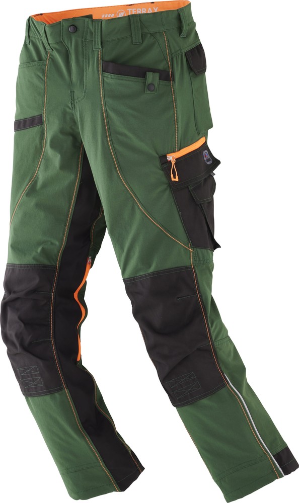 TerraxWorkwearHerrenArbeitshoseForstgrn-Orange-46