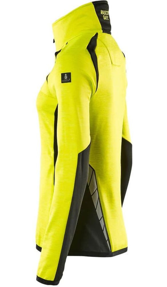 MascotDamenFleecepullovermitReiverschlussAccelerateSafe19453-316Hi-visGelbSchwarz-XXL