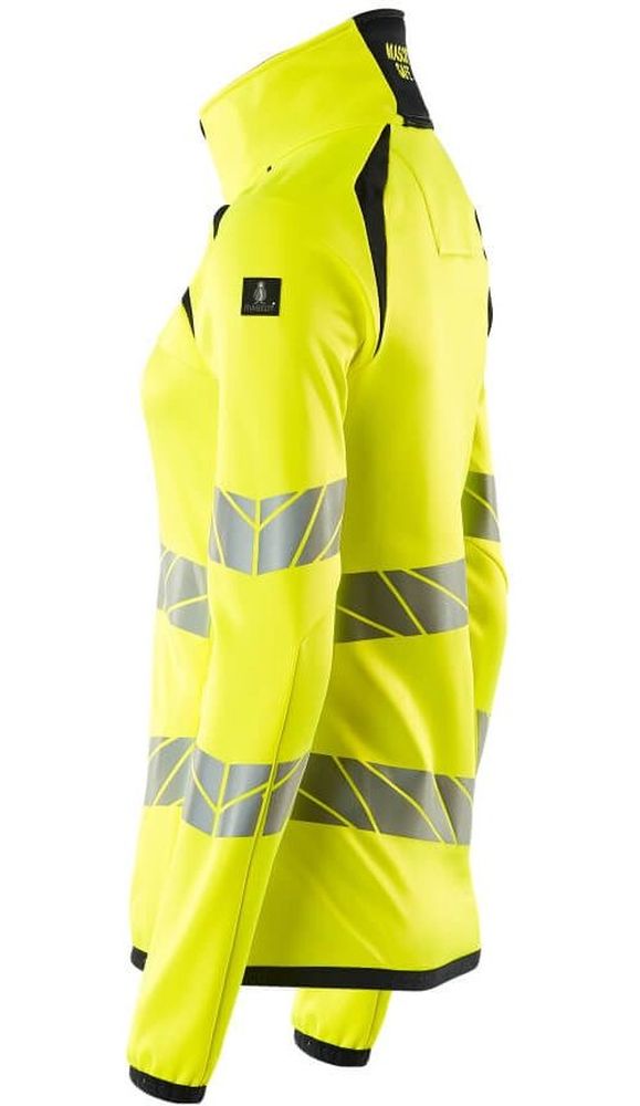 MascotDamenFleecepullovermitReiverschlussAccelerateSafe19153-315Hi-visGelbSchwarzblau-XXL