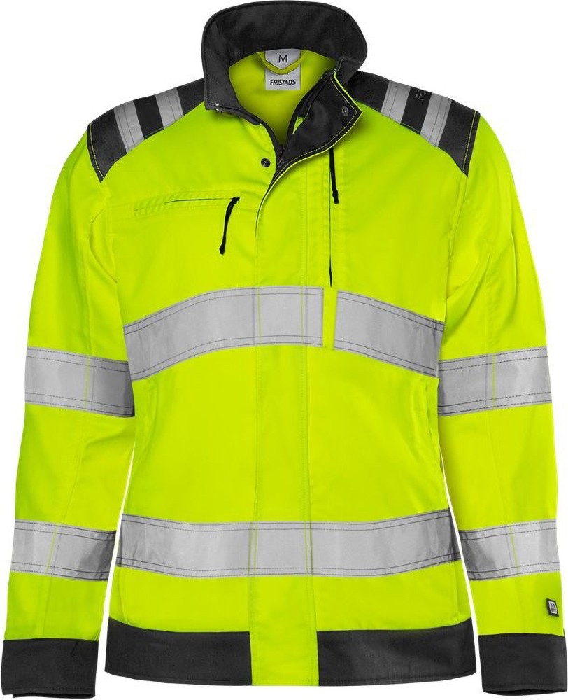 FristadsHighVisGreenJackeDamenKl34068GPLUWarnschutz-GelbSchwarz-M