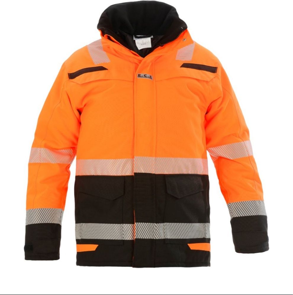 HydrowearWarnschutz-RegenparkaUddelNeonorangeSchwarz-S