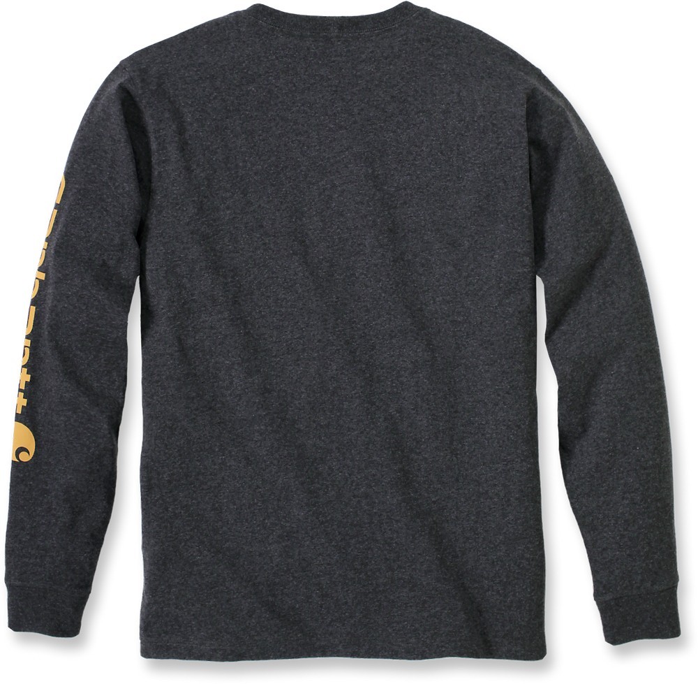 CarharttSleeveLogoT-ShirtLSCarbonHeather CarharttSleeveLogoT-ShirtLSCarbonHeather
