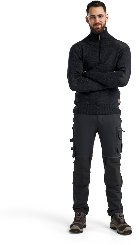 BlklderWollsweaterHalfZip46301071DunkelgrauSchwarz-4XL