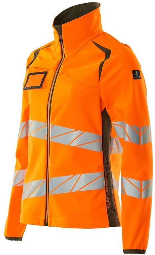 MascotDamenSoftshellJackeAccelerateSafe19012-143Hi-visOrangeMoosgrn-XXL