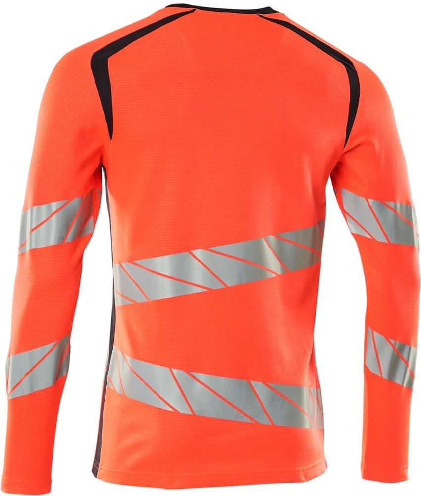 MascotT-ShirtLangarmAccelerateSafe19081-771Hi-visRotSchwarzblau-XXL