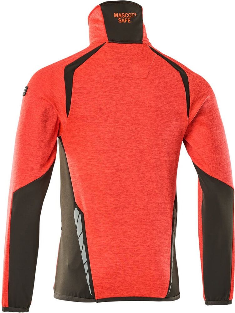 MascotFleecepullovermitkurzemReiverschlussAccelerateSafe19303-316Hi-visRotDunkelanthrazit-XXL