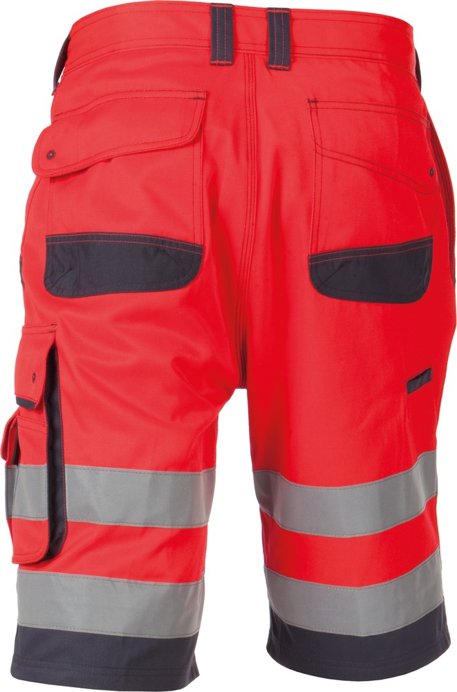 DassyWarnschutz-ShortsLuccaPESCO74NeonrotZementgrau