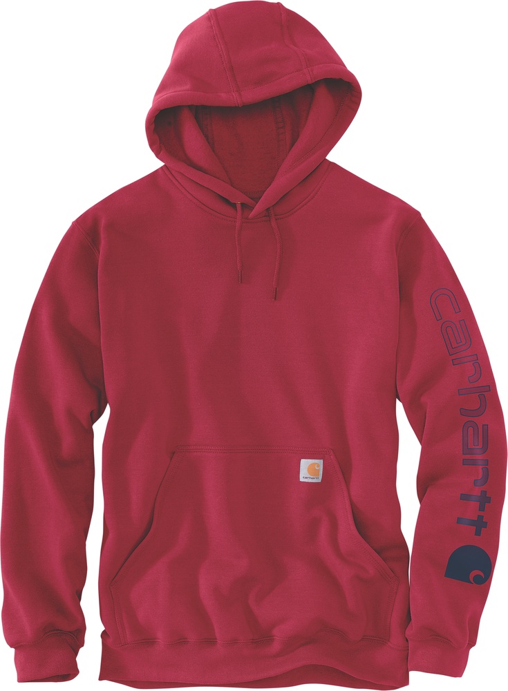 CarharttSleeveLogoHoodedSweatshirtK288IndustryRed-XXL