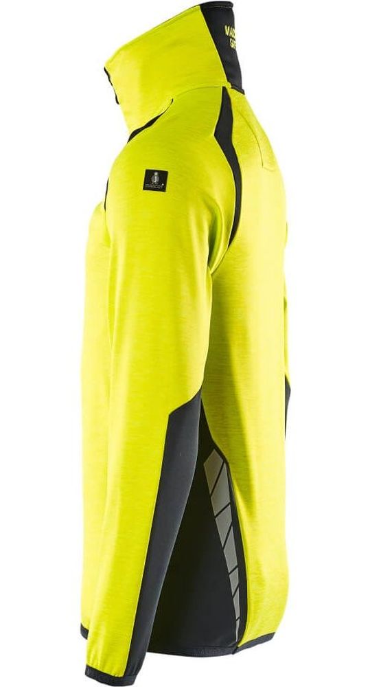 MascotFleecepullovermitkurzemReiverschlussAccelerateSafe19303-316Hi-visGelbSchwarzblau-XXL