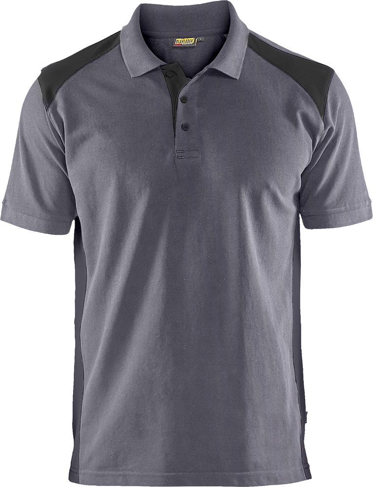 BlklderPoloshirt33241050MittelgrauSchwarz-4XL