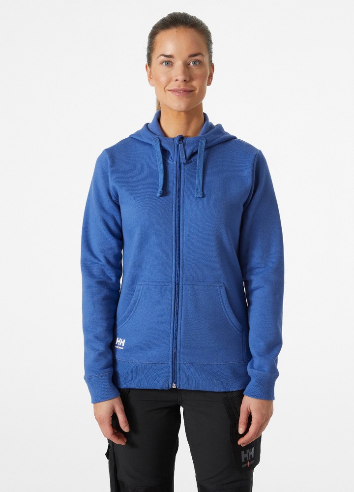 HellyHansenDamenClassicZipHoodieStoneBlue-XS