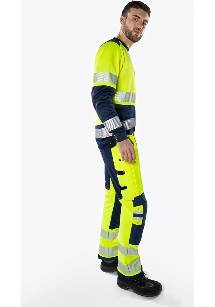 FristadsHighVisGreenStretchhoseKl22645GSTPWarnschutz-OrangeMarine-C44