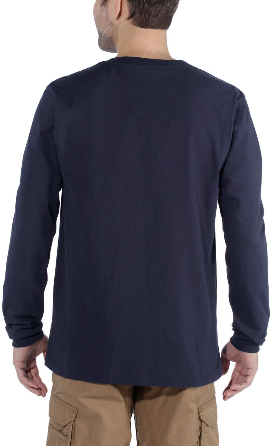 CarharttHerrenT-ShirtCoreLogoT-ShirtLSNavy