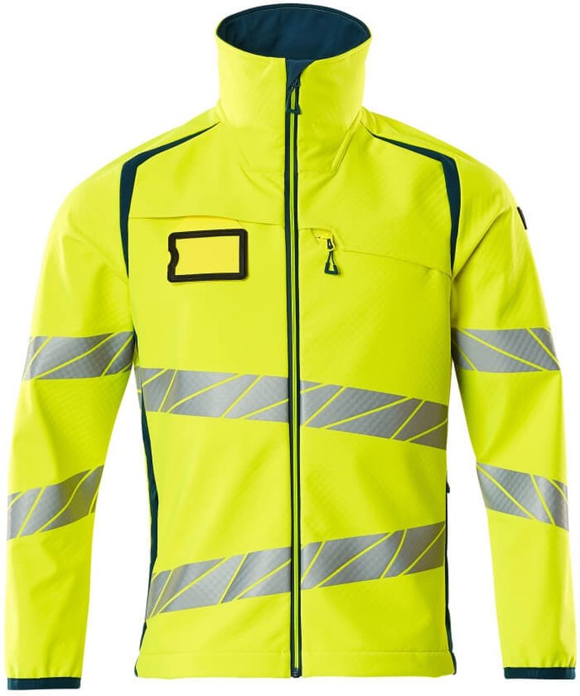 MascotSoftshellJackeAccelerateSafe19002-143Hi-visGelbDunkelpetroleum-XXL
