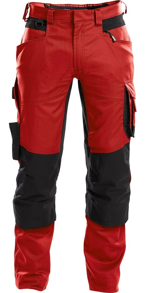 DassyArbeitshosemitStretchundKniepolstertaschenDynaxPESCO41RotSchwarz