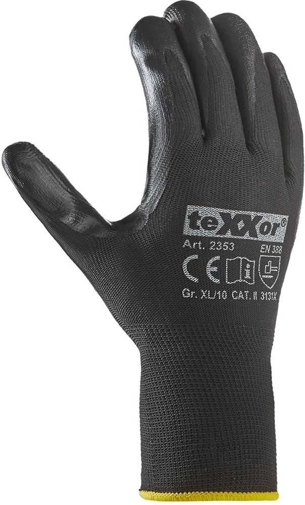 teXXorNitril-HandschuhePolyester12Stck2353Schwarz-7