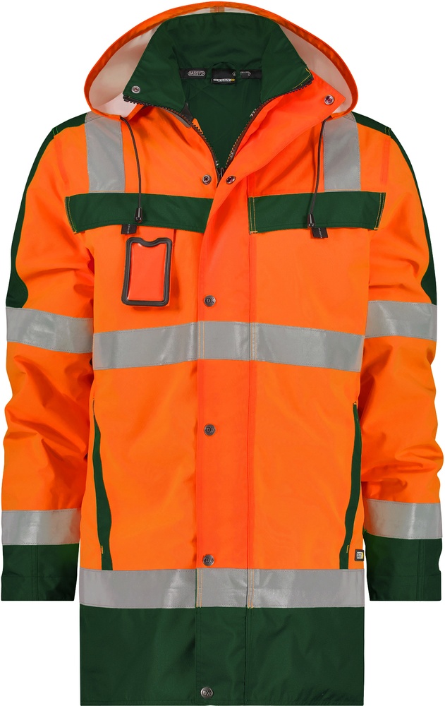 DassyWesteWarnschutzParkaLimasolPES70NeonorangeFlaschengrn-3XL