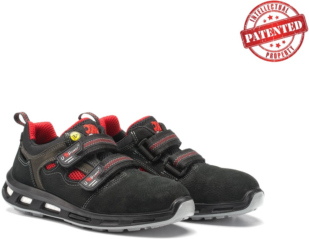 U-PowerSicherheitsschuheSandaleCodyEsdS1PSrcRL30316Schwarz-35