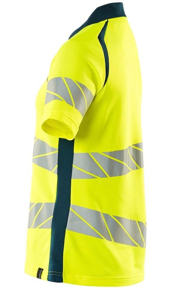 MascotDamenPolo-ShirtAccelerateSafe19093-771Hi-visGelbDunkelpetroleum-XXL