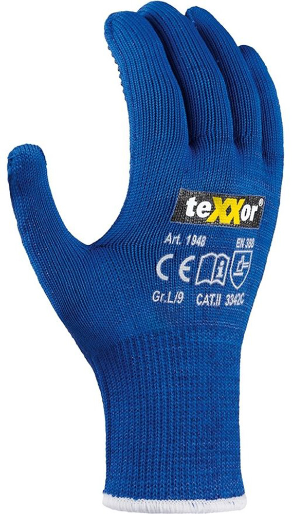 teXXorSchnittschutz-Feinstrickhandschuhe12Paar1948BlauRoteNoppen-11