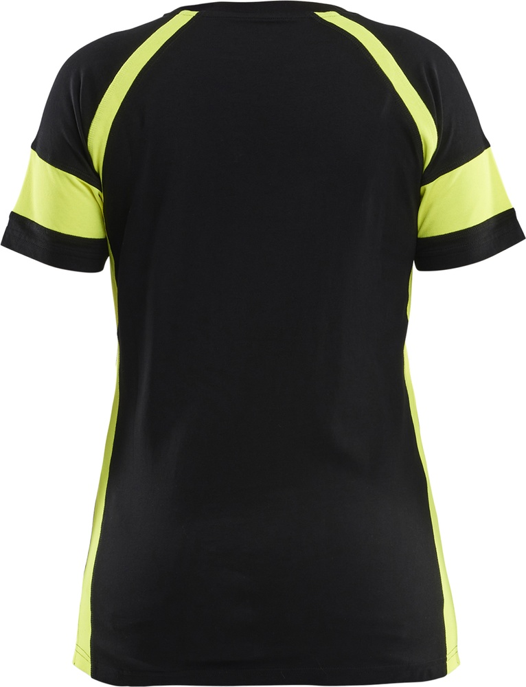BlklderDamenT-ShirtmitHighVis35241030SchwarzHighGelb-L