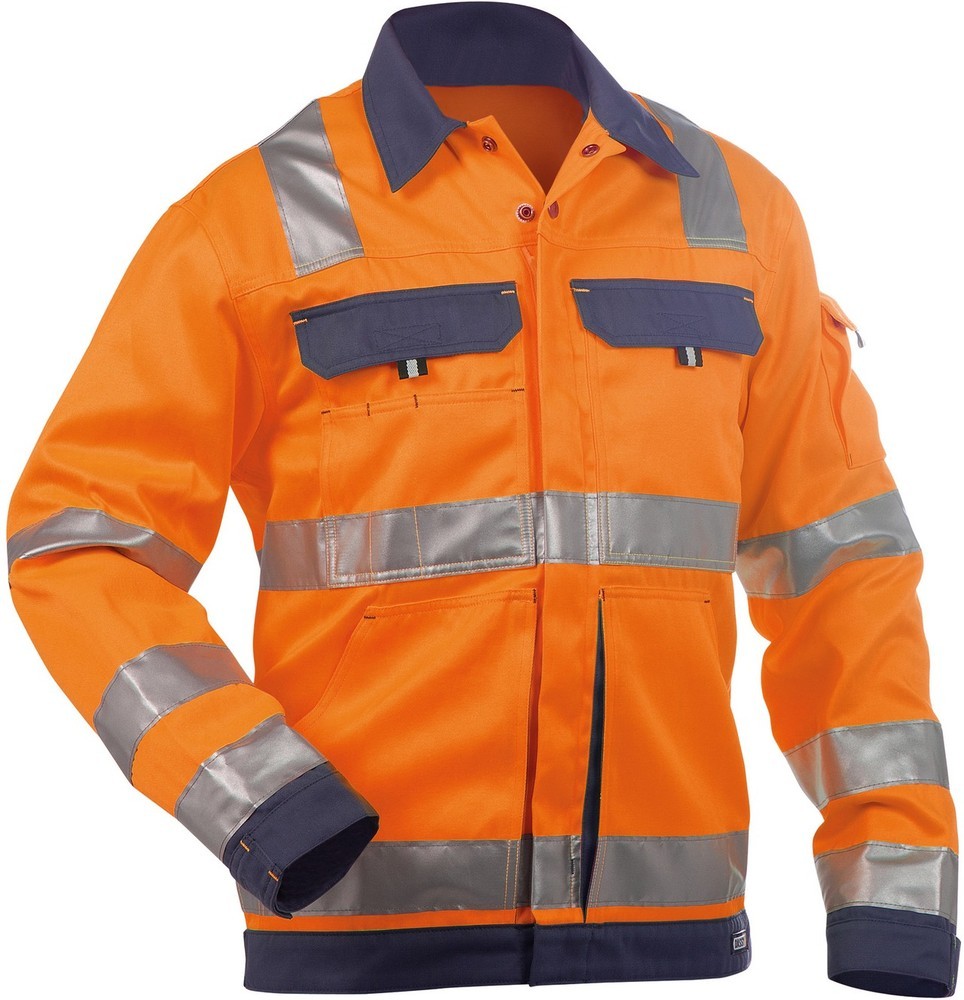 DassyWarnschutzArbeitsjackeDusseldorfPESCO74NeonorangeDunkelblau-4XL