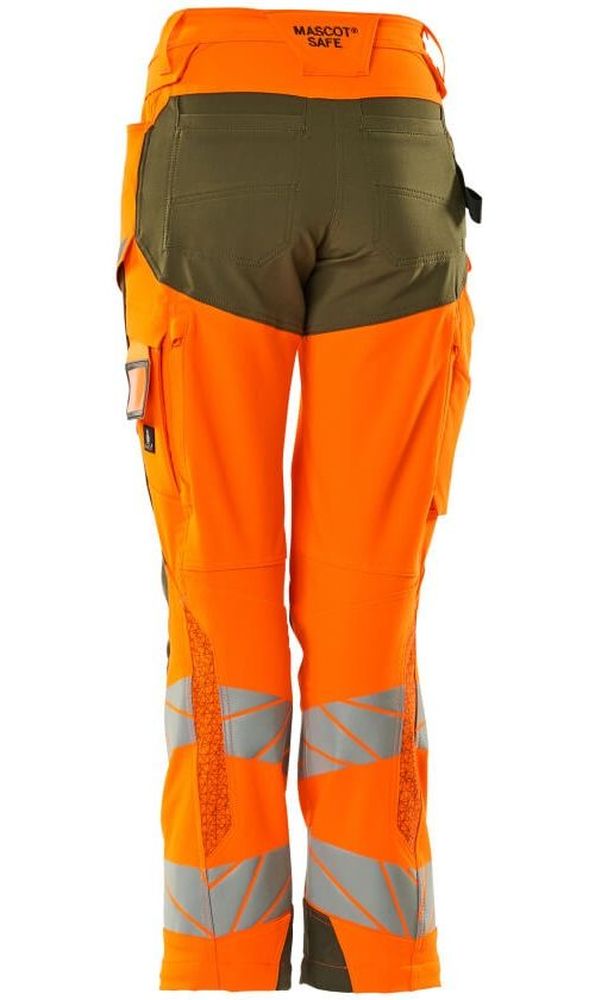 MascotDamenHosemitKnietaschenAccelerateSafe19078-511Hi-visOrangeMoosgrn-C3476