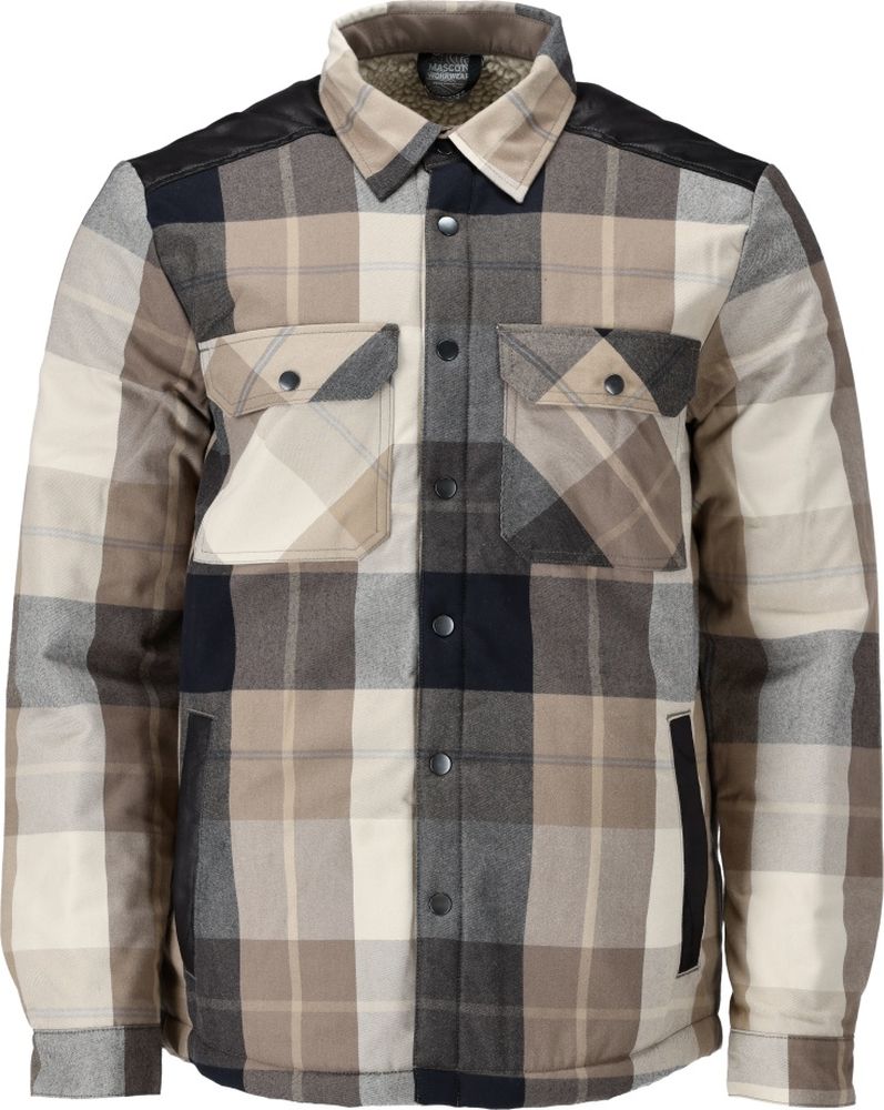 MascotHemdmitFaserpelzFutterCustomized23104-446DunkelSandbeige-kariert-XXL