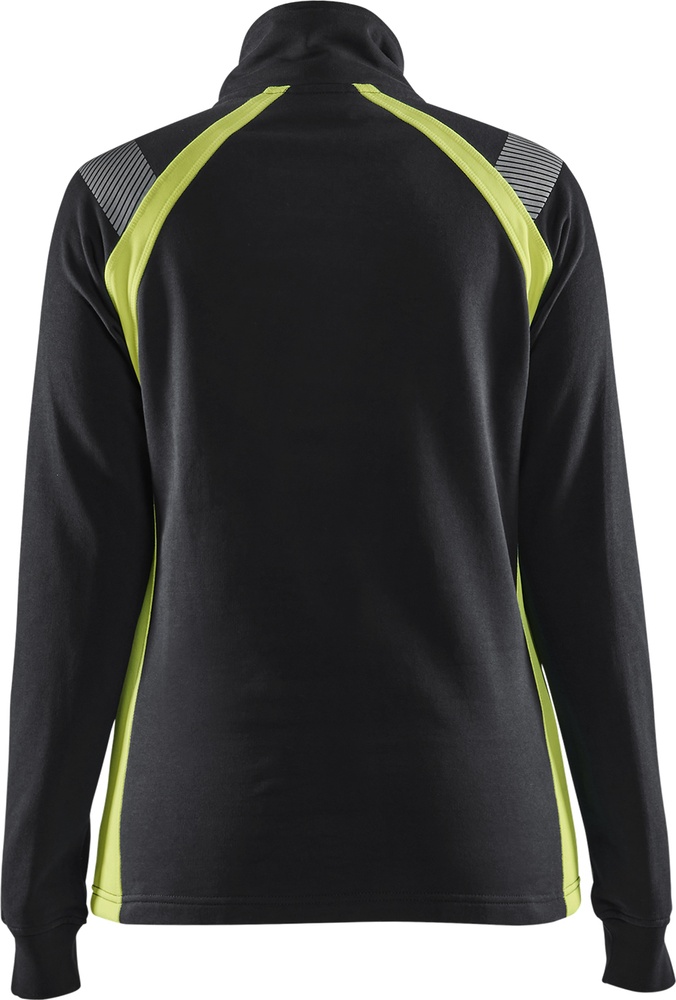 BlklderDamenSweatshirtHalf-zip34031158SchwarzHighVisGelb-L