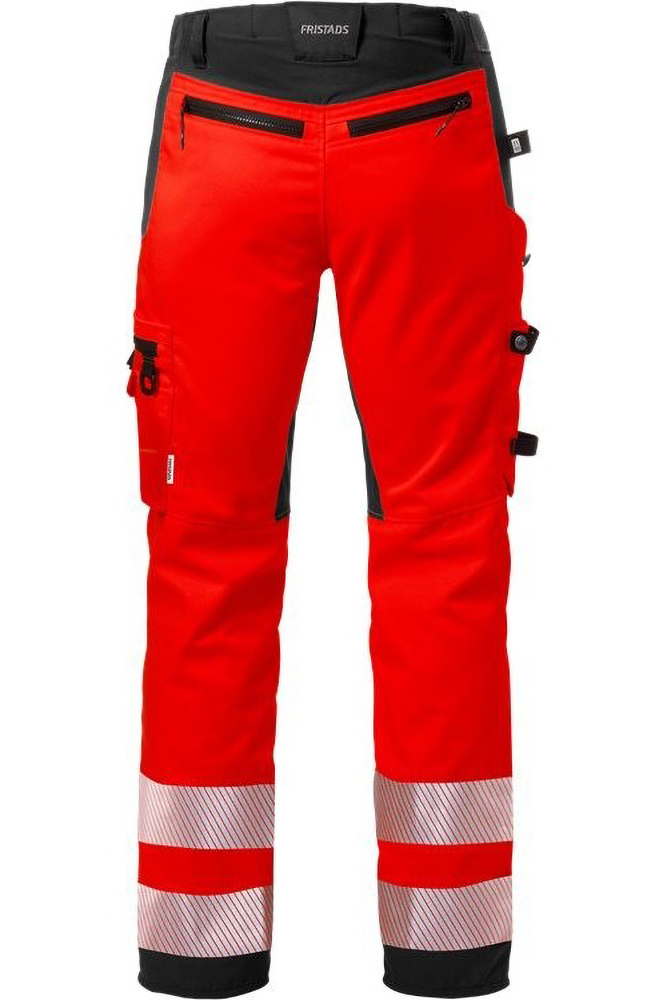 FristadsHighVisHandwerkerStretch-HoseKl22707PLUWarnschutz-RotSchwarz-C50