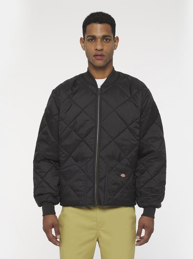 DickiesJackeDiamondQuiltedJacketBlack-M