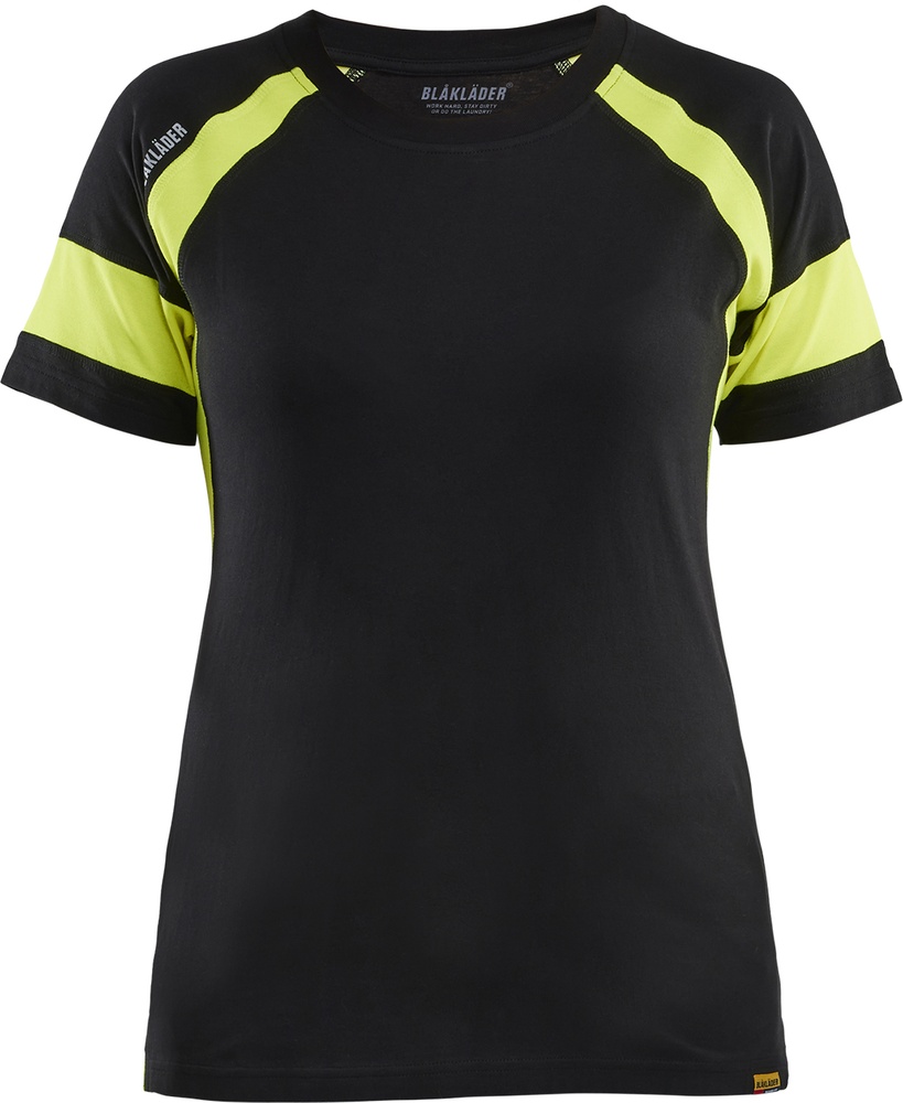 BlklderDamenT-ShirtmitHighVis35241030SchwarzHighGelb-L
