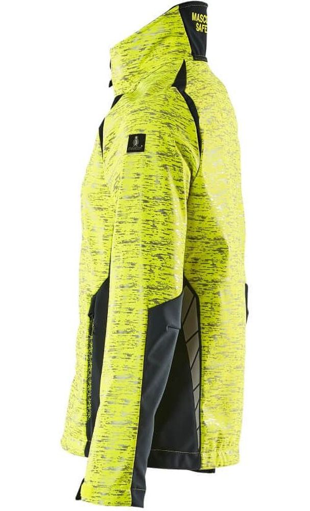 MascotDamenSoftshellJackeAccelerateSafe19212-291Hi-visGelbSchwarzblau-XXL