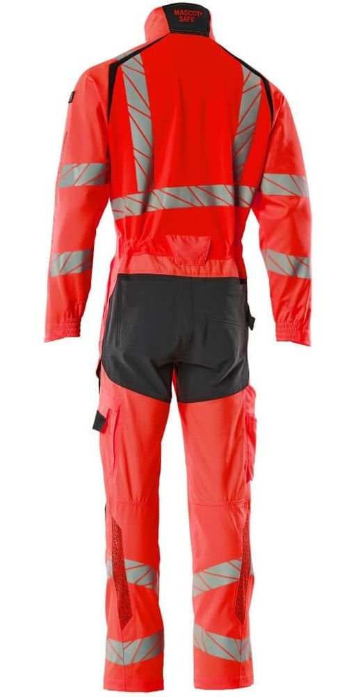 MascotOverallmitKnietaschenAccelerateSafe19519-236Hi-visRotSchwarzblau-XXL