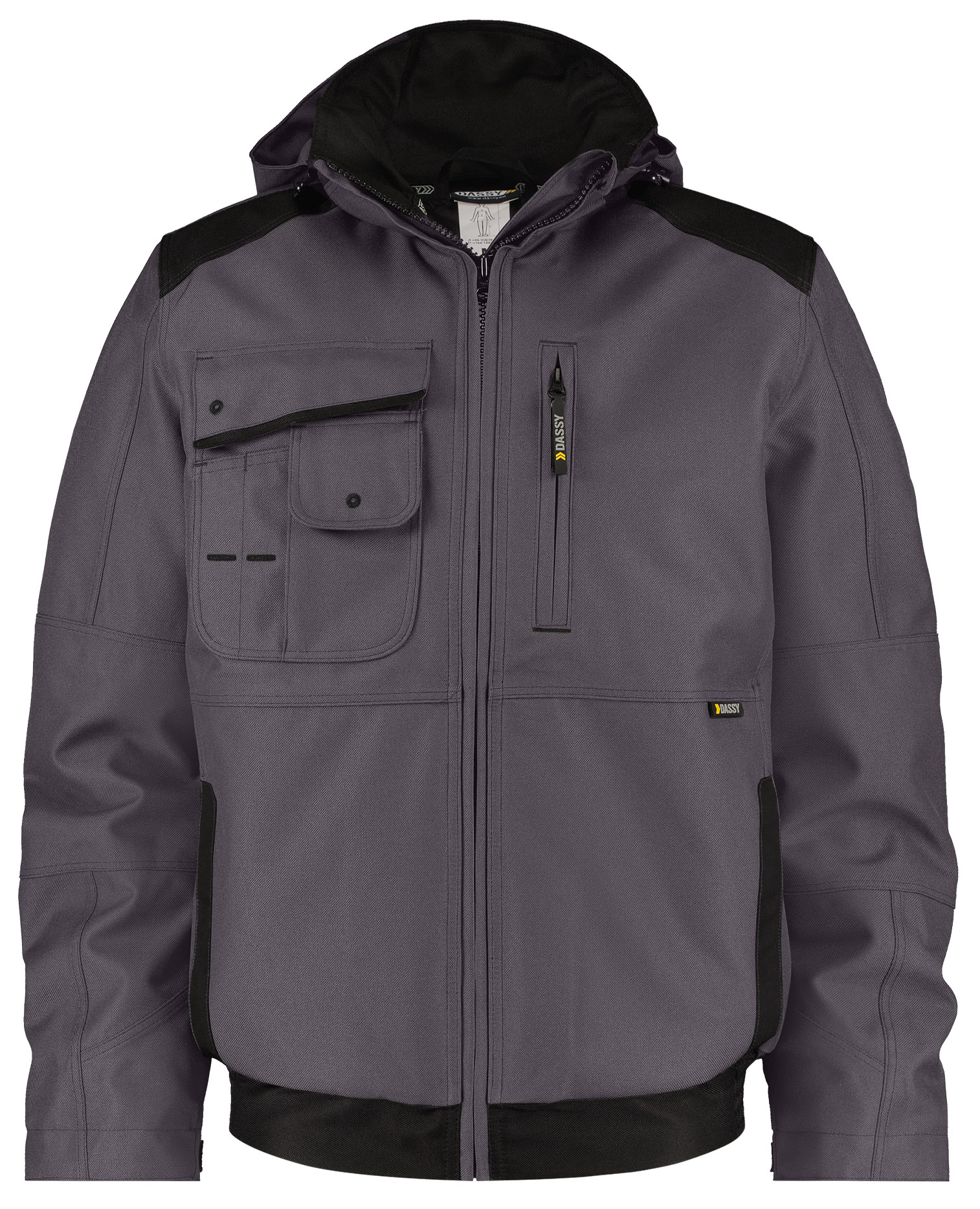 DassyCanvasWinterjackeAustinPES90AnthrazitgrauSchwarz-XXL