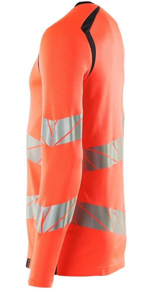 MascotT-ShirtLangarmAccelerateSafe19081-771Hi-visRotSchwarzblau-XXL