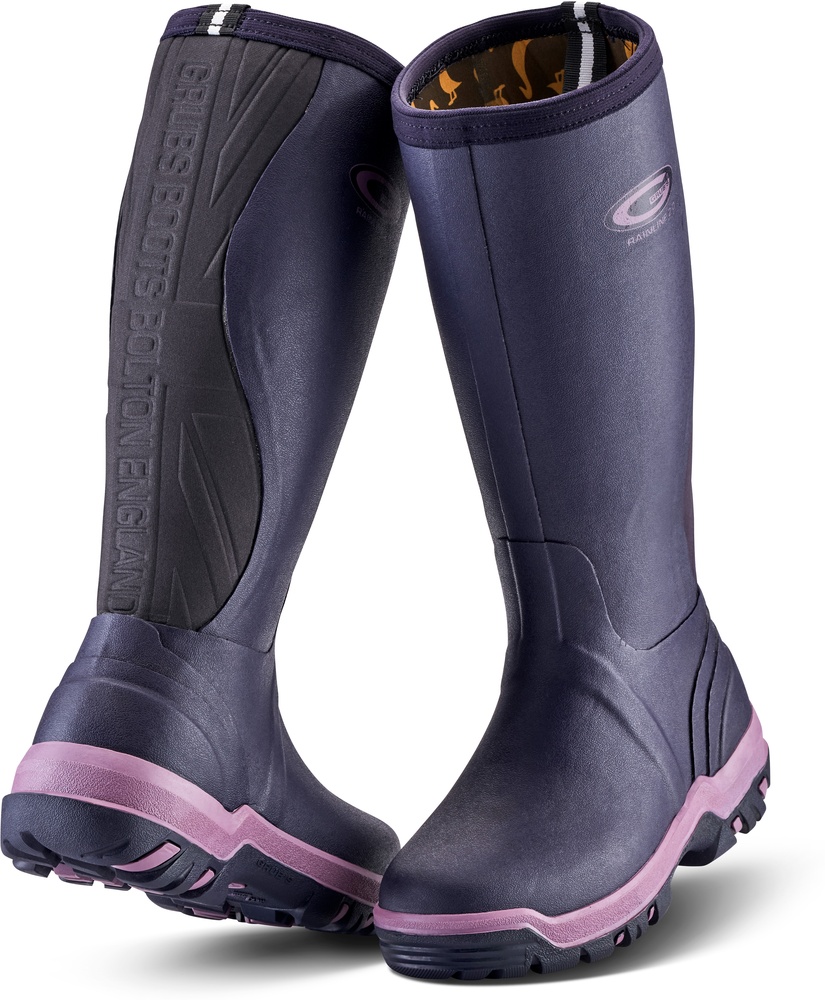 GrubsGummistiefelRainline20WelliesGRAIN20Purple-36UK3DE36