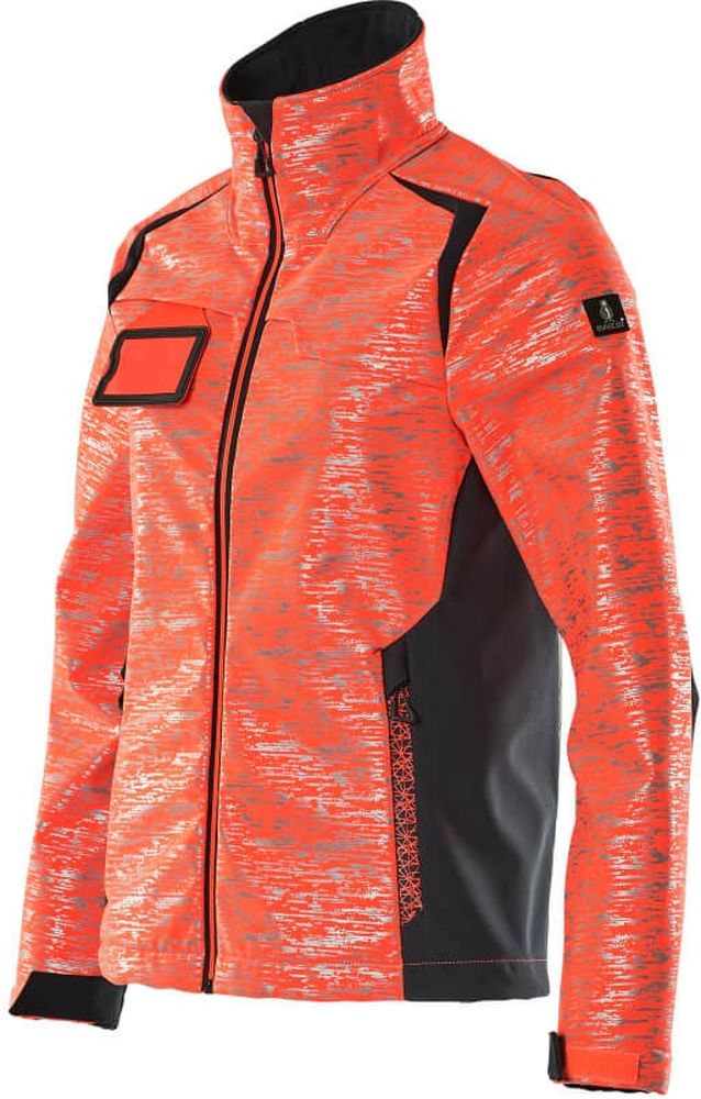 MascotDamenSoftshellJackeAccelerateSafe19212-291Hi-visRotSchwarzblau-XXL