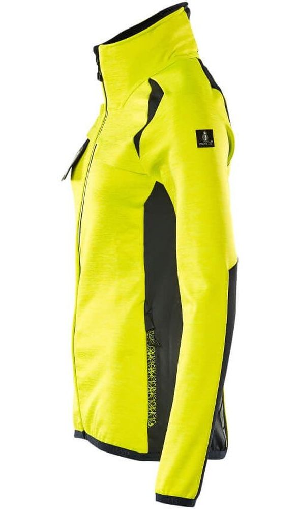 MascotDamenFleecepullovermitReiverschlussAccelerateSafe19453-316Hi-visGelbSchwarzblau-XXL