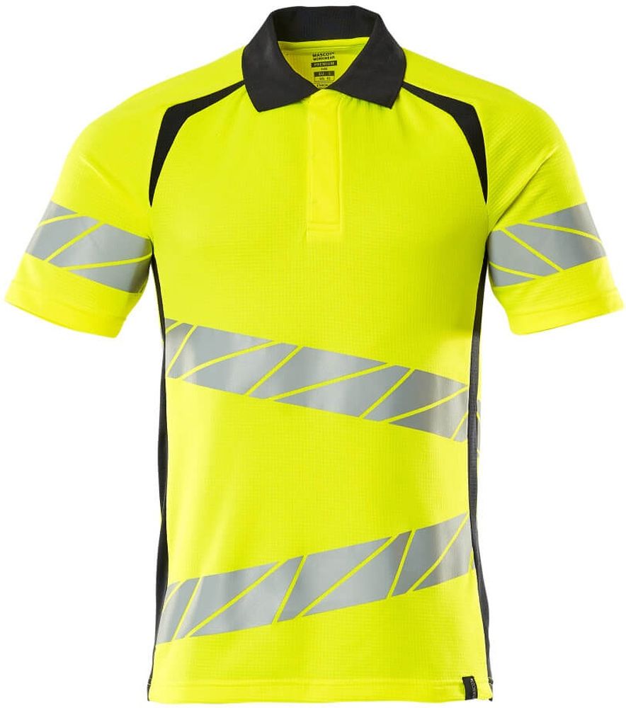 MascotPolo-ShirtAccelerateSafe19083-771Hi-visGelbSchwarzblau-XXL