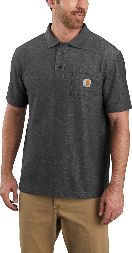 CarharttMidweightSSPocketPolo106685CarbonHeather-XXL
