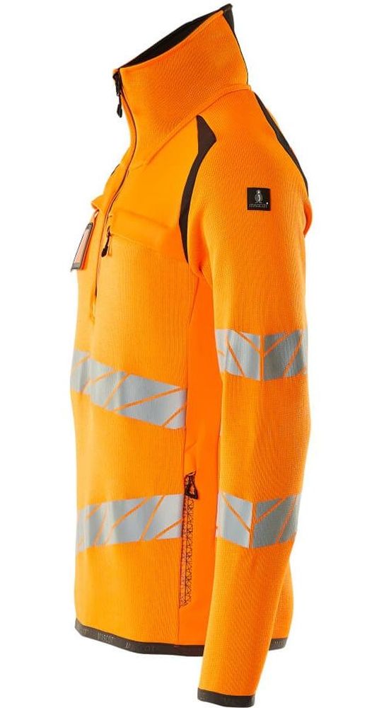 MascotStrickpullovermitkurzemReiverschlussAccelerateSafe19005-351Hi-visOrangeDunkelanthrazit-XXL