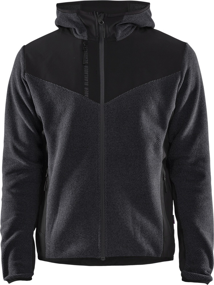 BlklderArbeitsjackeStrickjackemitSoftshell59402536DunkelgrauSchwarz-4XL