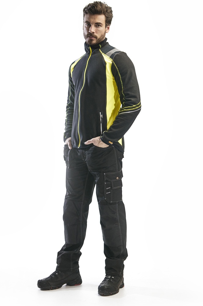 BlklderArbeitsjackeMicrofleeceJacke49931010SchwarzHighVisGelb-4XL