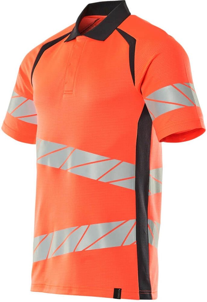 MascotPolo-ShirtAccelerateSafe19083-771Hi-visRotSchwarzblau-XXL