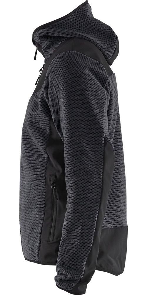BlklderArbeitsjackeStrickjackemitSoftshell59402536DunkelgrauSchwarz-4XL
